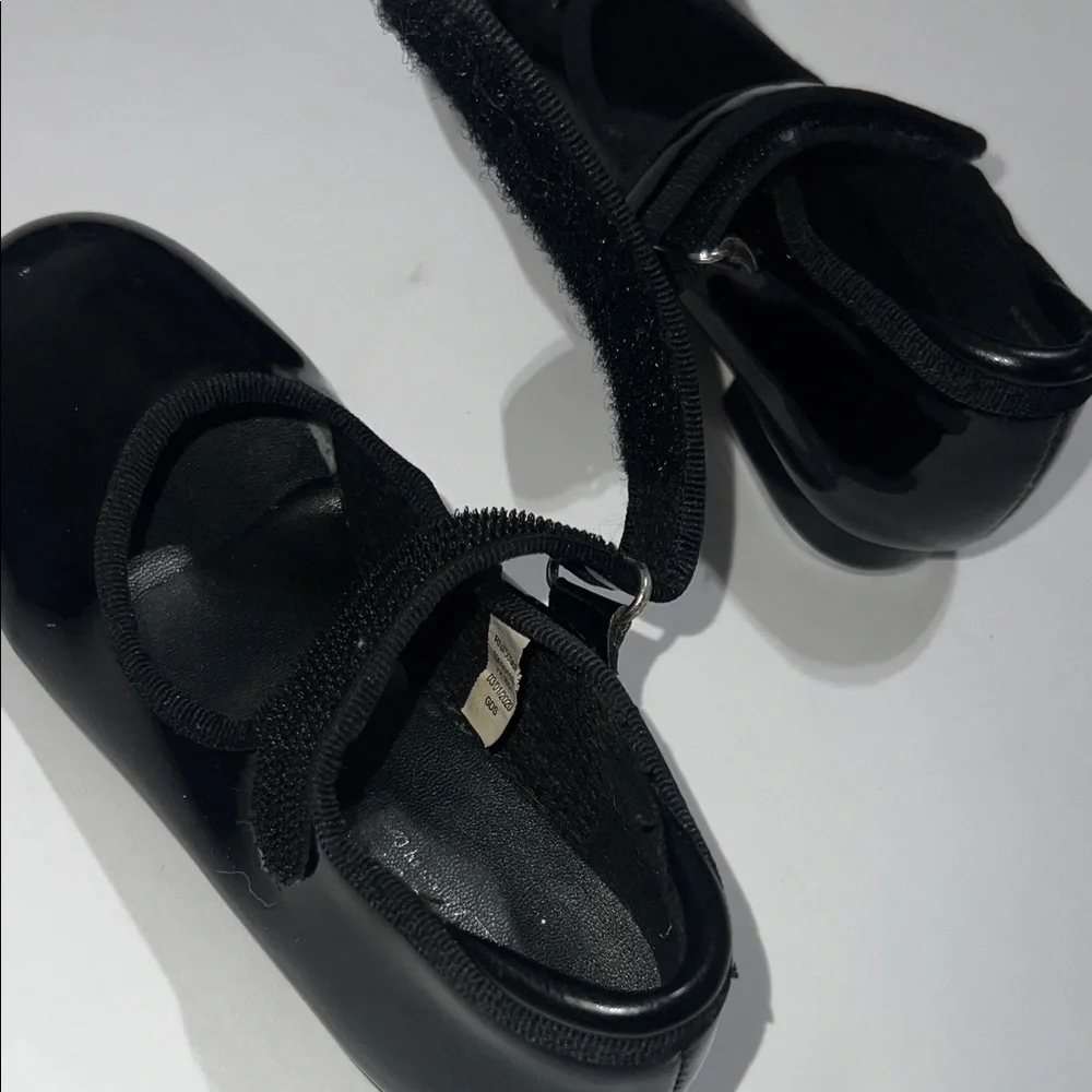 Freestyle Shiny Black Kids Tap Shoes